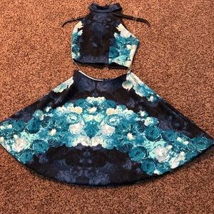 Floral 2 piece formal dress